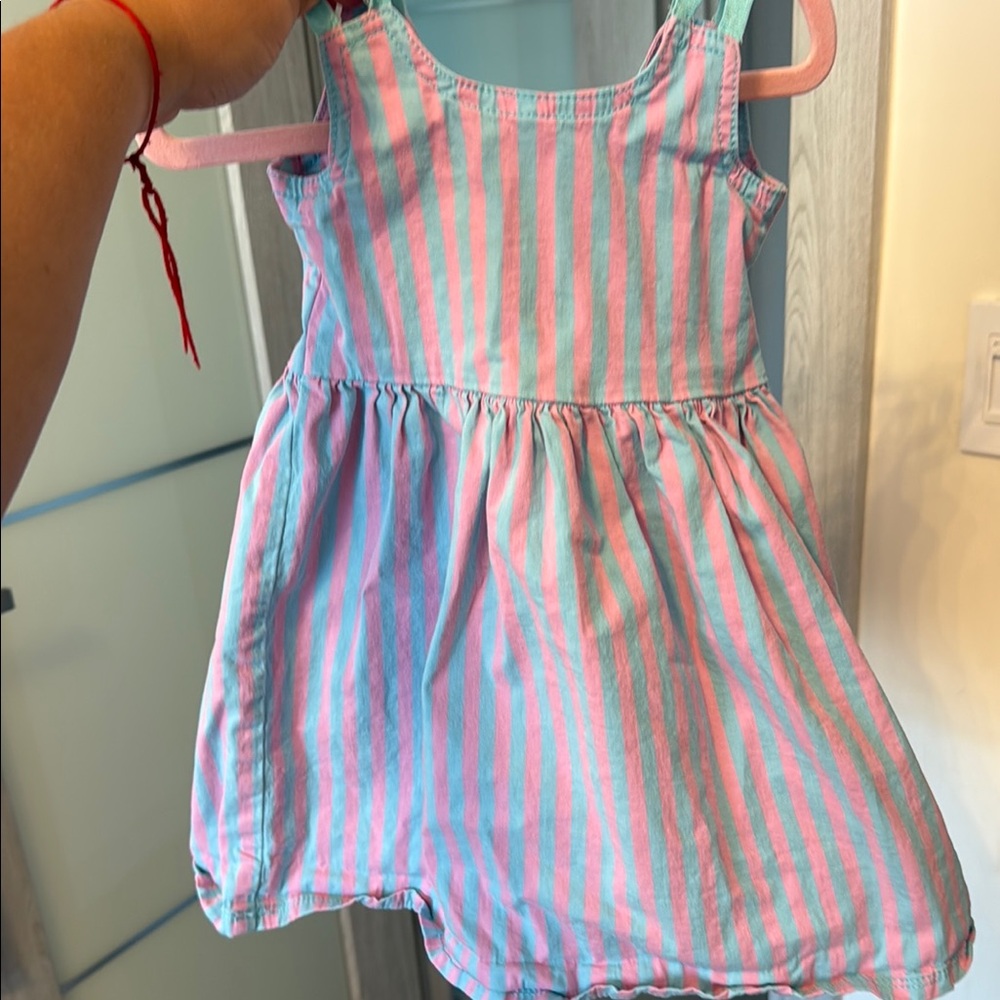 Egg Collective Pastel Pink and Blue Striped Dress